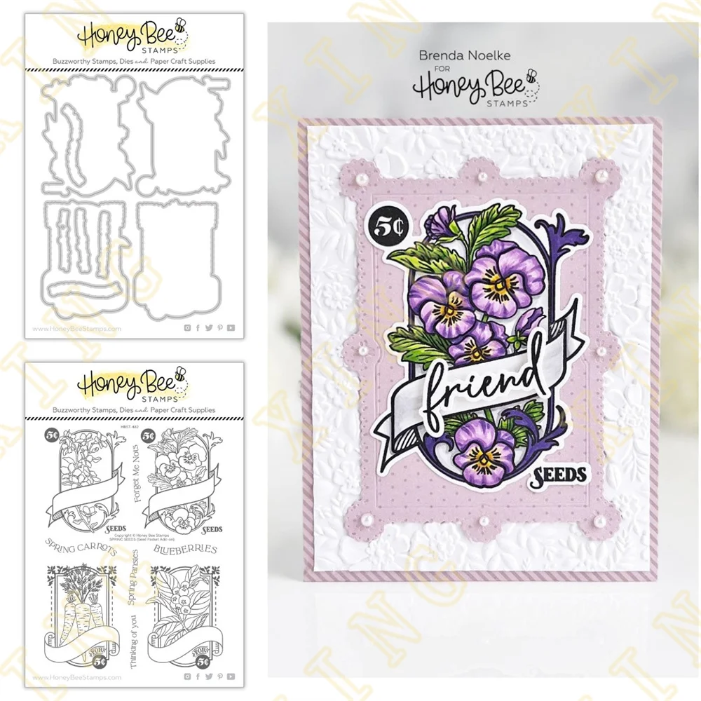 

Spring Seeds Metal Cutting Dies Stamps for Diy Scrapbooking Album Embossing Paper Card Embossing Decorative Craft New Arrival