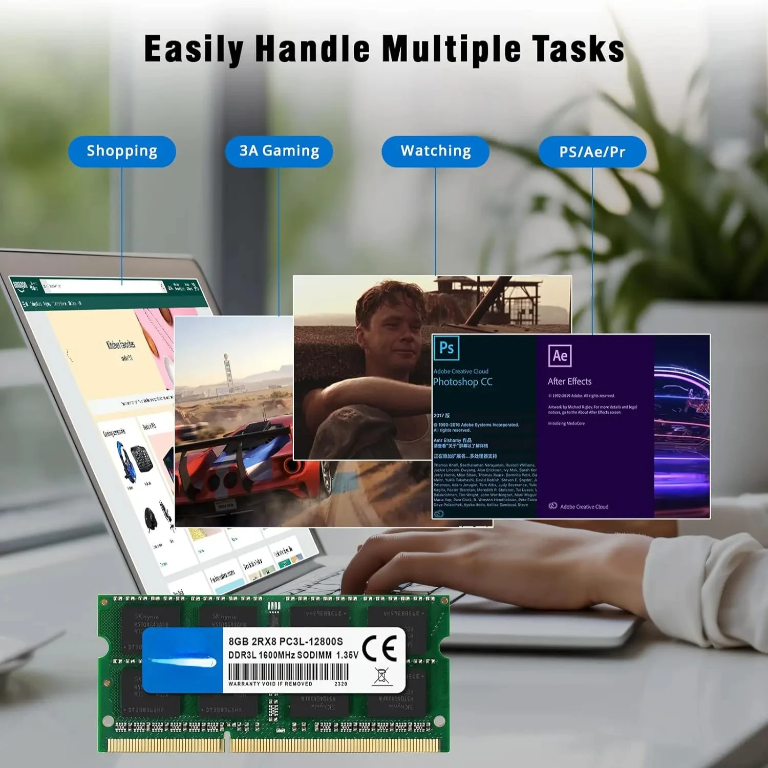 2X8 ГБ DDR3L 1600 МГц SODIMM Оперативная память для ноутбука DDR3 8 1 35 В PC3L-12800S Non-ECC - зеленый