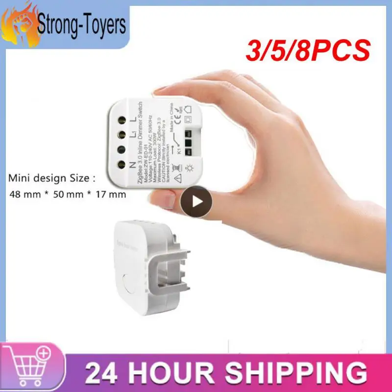 

3/5/8PCS Mini Overload Short Circuit Protection Switch App Control Smart Light Switch Remote Timing Tuya