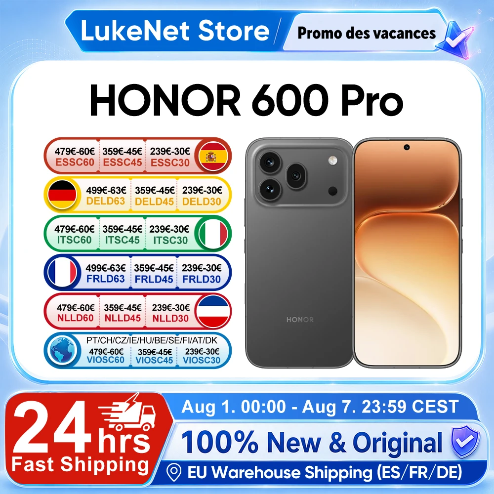 HONOR 600 Pro 5G Smartphone Snapdragon 8 Elite 200MP AI Ultra Night 6400mAh 80W Supercharge 50W Wireless 6.57