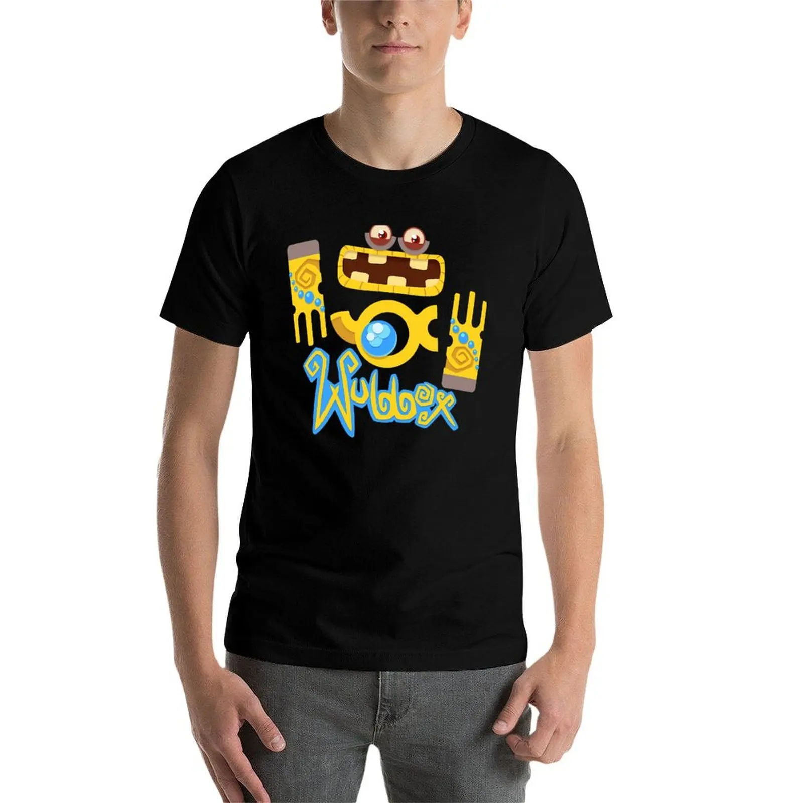 Фото Футболка My Singing Monsters Wubbox, мужская однотонная футболка в стиле аниме, мужские футболки больших размеров, футболка для мужчин №3