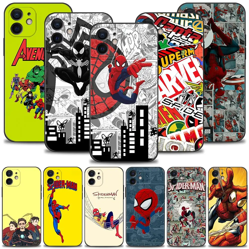 

Case for iPhone 13 11 12 Pro Max XR X Funda 13promax 11promax Coque 7 8 plus Cover Marvel Movice Comics SpiderMan 3 Tom Holland