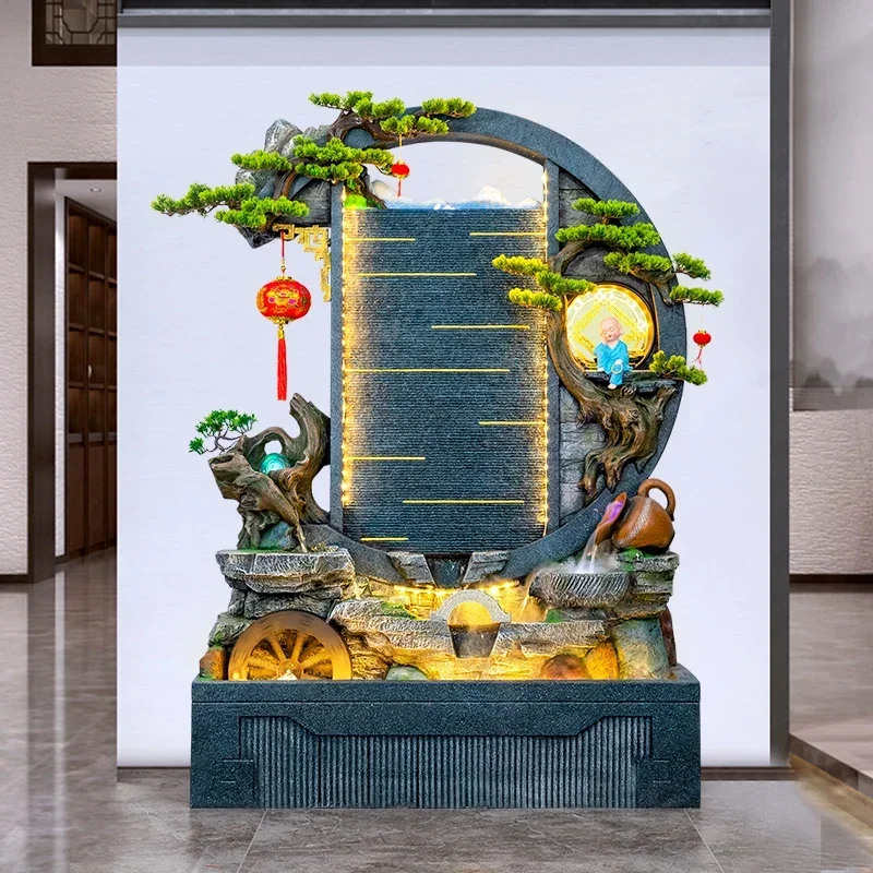 Занавеска для воды настенный фонтан рыбный пруд экран пейзаж домашняя компания