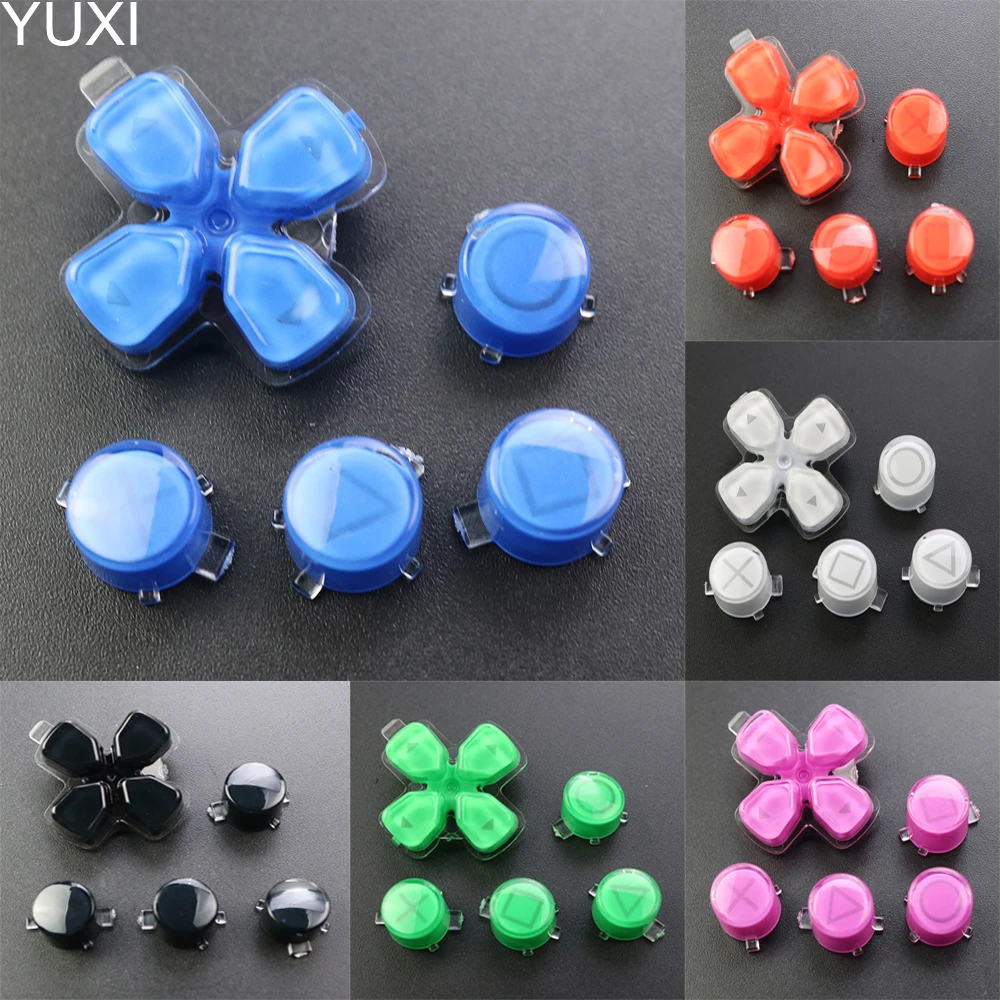 

YUXI 1Set For PS5 Direction Function Key Buttons for PS5 Controller Button Cross Jelly Button