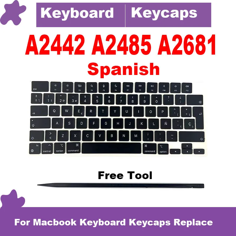 Клавиатура A2442/A2485/A2681 клавиши с колпачками для клавиш Macbook Pro Air 13/14/16 дюймов