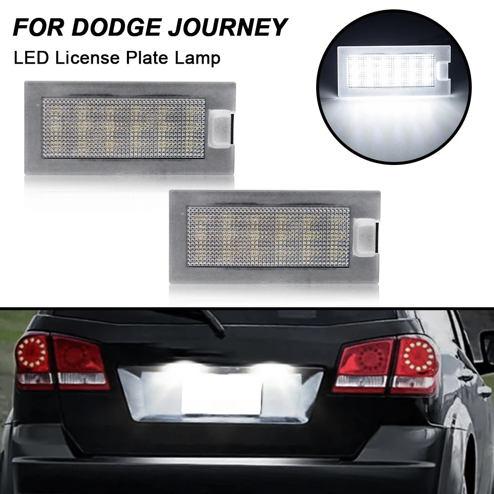 For Dodge Journey Fiat Freemont 2PCS LED Number License Plate Lights With Canbus Replace OE Number: 68188219AA