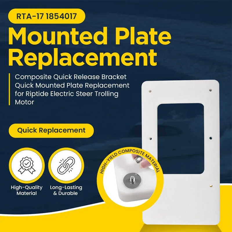 RTA 17 1854017 Riptide Terrova,Release Bracket Mounted Plate for Electric Steer Trolling Motor, Ulterra, PowerDrive V2 enlarge