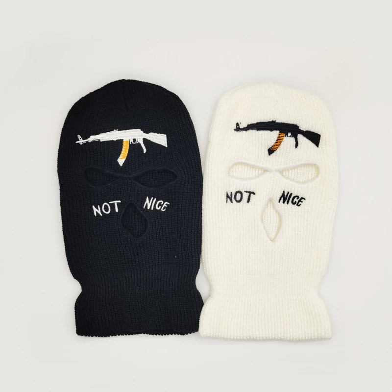 Балаклава с вышивкой AK47 маска со скелетом и сломанным сердцем на все лицо 3