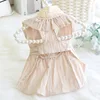 Summer Lace Dog Princess Dress Cotton Linen Breathable Pet Skirt Thin Soft Puppy Dresses Cute Bow Cat Skirts Pet Clothing 4