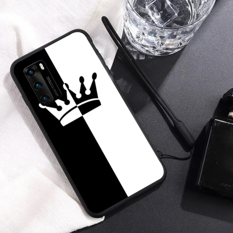 Фото Чехол Kiang Tu для телефона Huawei Mate 40 30 20 10 Pro Lite Nova 9 8 5T Y7p Y7, мягкий черный чехол для телефона №3
