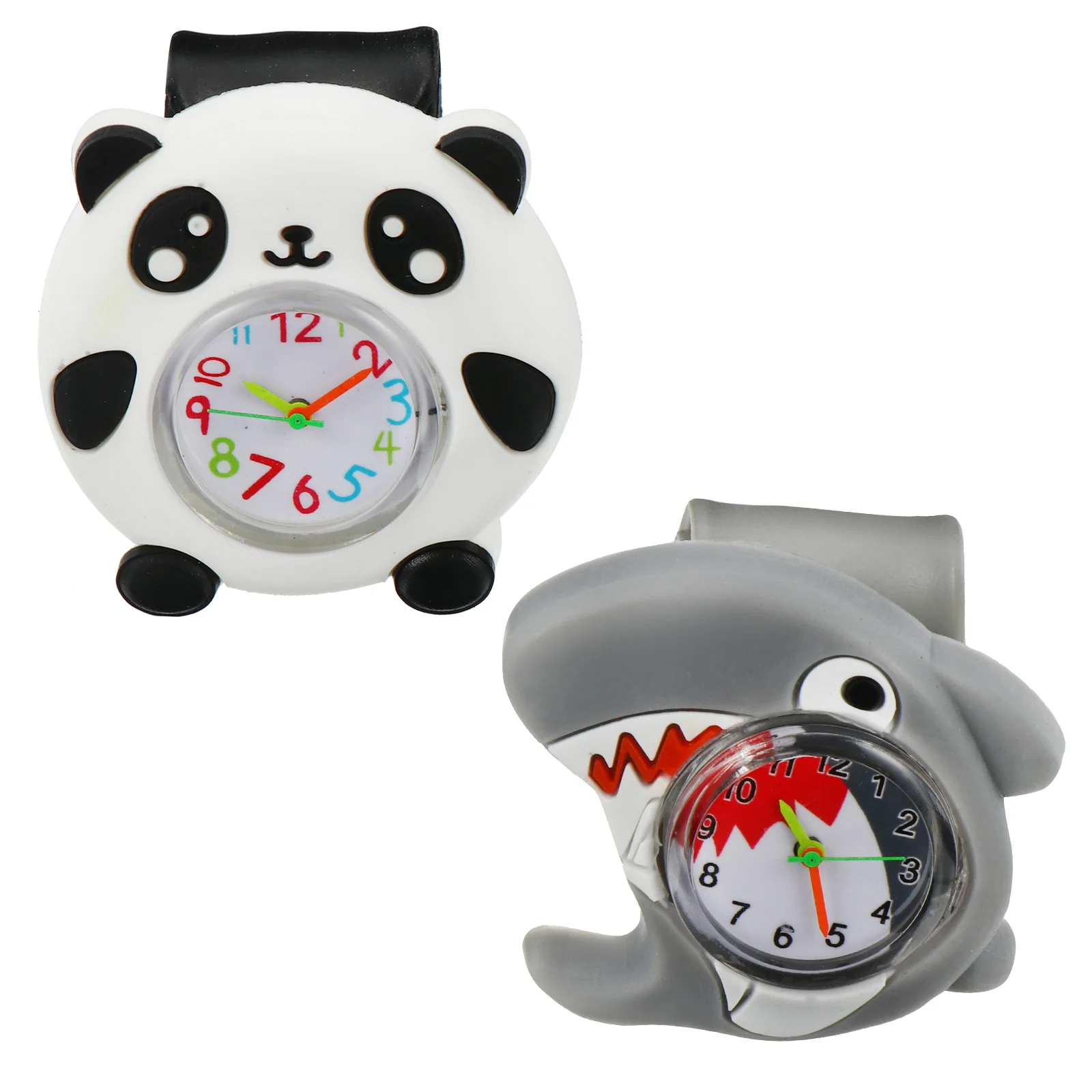 

2pcs Funny Kids Quartz Watch Creative Slap Watch Cartoon Slap Kids Playset