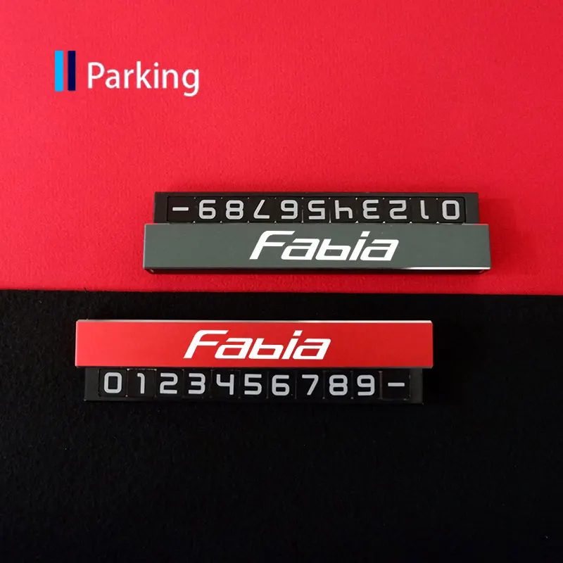 Купи Car Temporary Parking Card For Skoda Fabia Auto Phone Number Card For Skoda Citigo Fabia Karoq Octavia Rapid Scala Superb Yeti за 755 рублей в магазине AliExpress