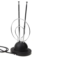 rabbit ear digital ready tv antenna hdtv vhf uhf with coaxial cable