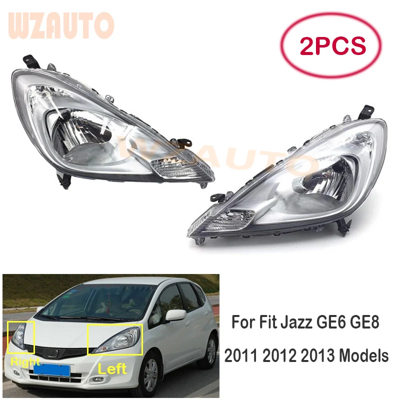 

2pcs Front Bumper Head Light Head Lamp Housing Headlight Assy For Honda Fit Jazz GE6 GE8 2011 2012 2013 33100-TF0-H51