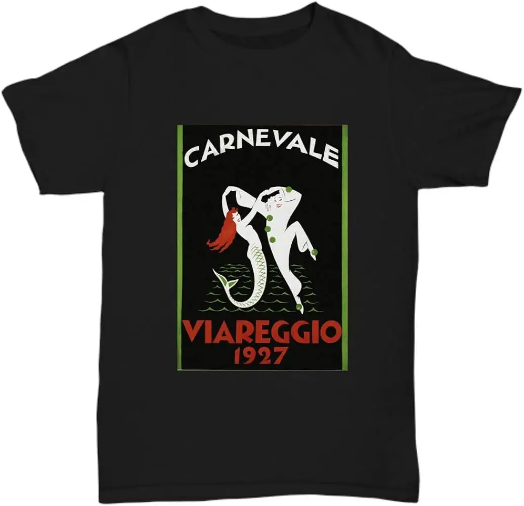 1927 carevale Viareggio (Тоскана Италия)-винтажный постер-футболка унисекс из хлопка