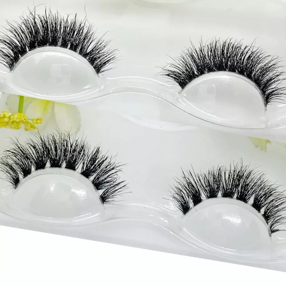 

NEW Mink Eyelashes Clear Band Eye Lashes Crisscross Transparent Band False Eyelashes Handmade Dramatic Lashes Upper Lash