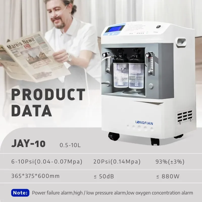 Фото Новый двухпоточный 10-литровый концентратор Longfei JAY-10, совместимый с BiPAP, уже в продаже. №5