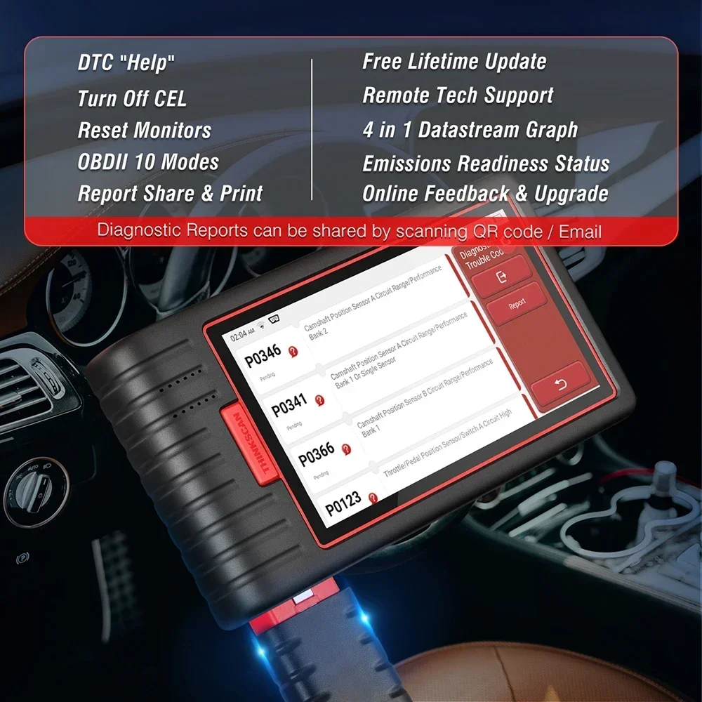 Новые диагностические инструменты THINKCAR ThinkScan Max 2 полная функция системы OBD CANFD 28