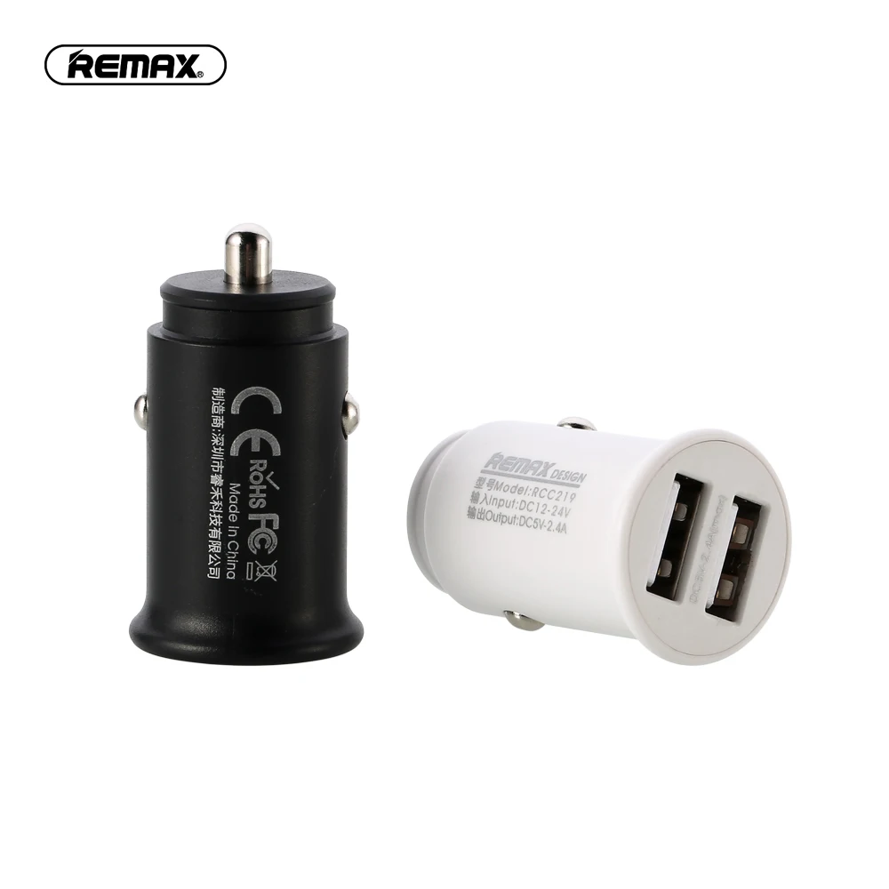 Remax mini Dual USB Car Charger Adapter 5V/2.4A fast for Smart Mobile Phone charging For iphone 7 samsung xiaomi huawei | Мобильные