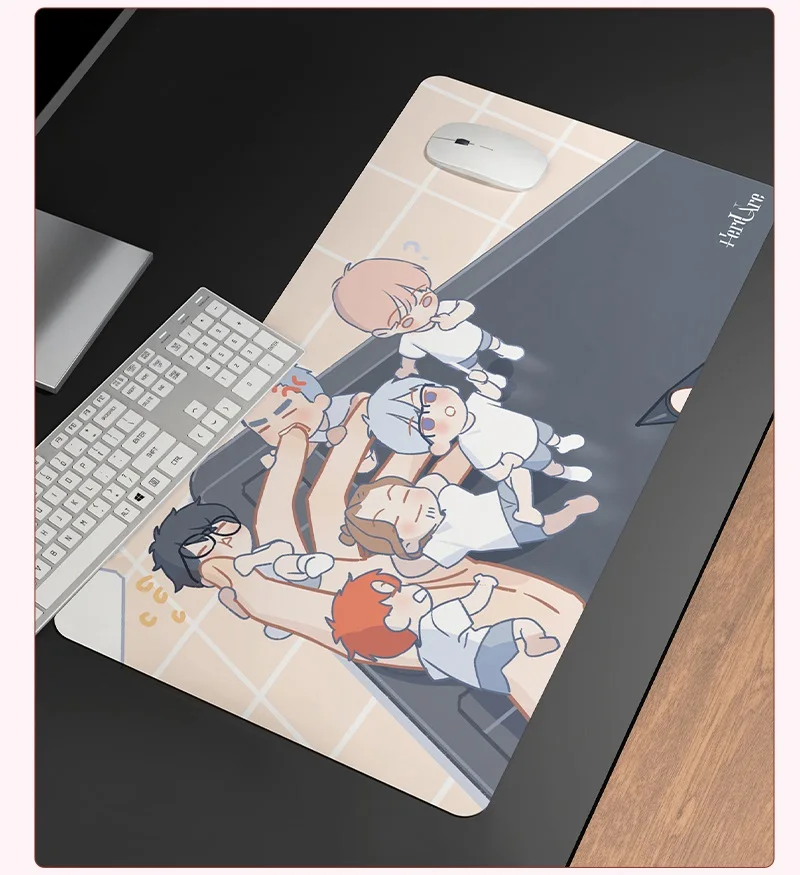Фото Игровой коврик для мыши Here U Are Manga Art Li Huan, Yu Yang, настольный коврик с персонажами, водонепроницаемый коврик для письма с поверхностью №3