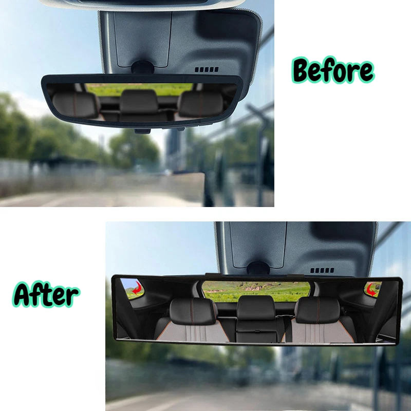 Автомобильное зеркало заднего вида с защелкой HD большое поле зрения изогнутое