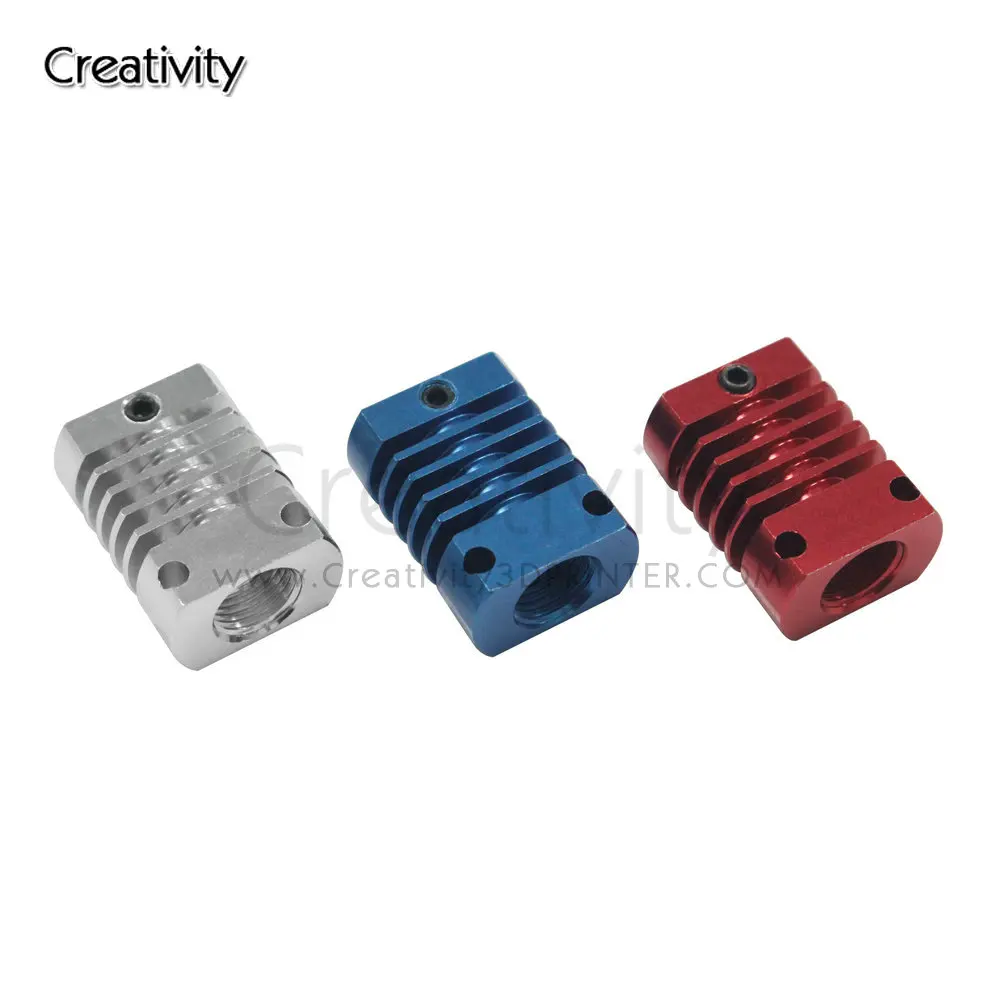 CR8 CR10 All-Metal Radiator Heat Sink (Red, Blue, Silver) for MK10 E3D V6 CR-10 CR-10s 3D Printer Fits 22mm Cooling Fan
