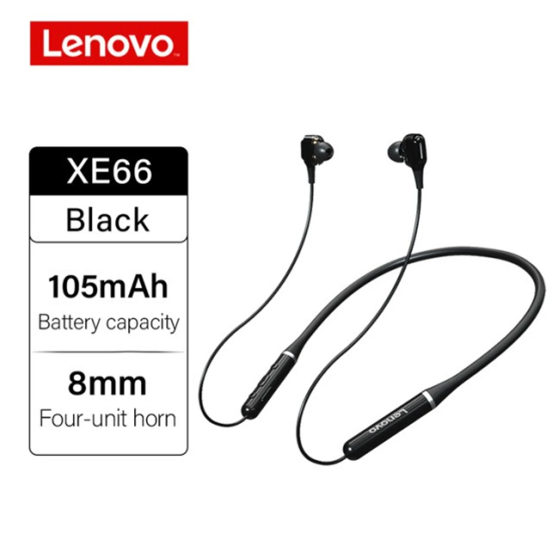 

New Original Lenovo XE66 Original BluetoothV5.0 Headset Neckband Wireless Sports HIFI Stereo Headset With Microphone Earbuds