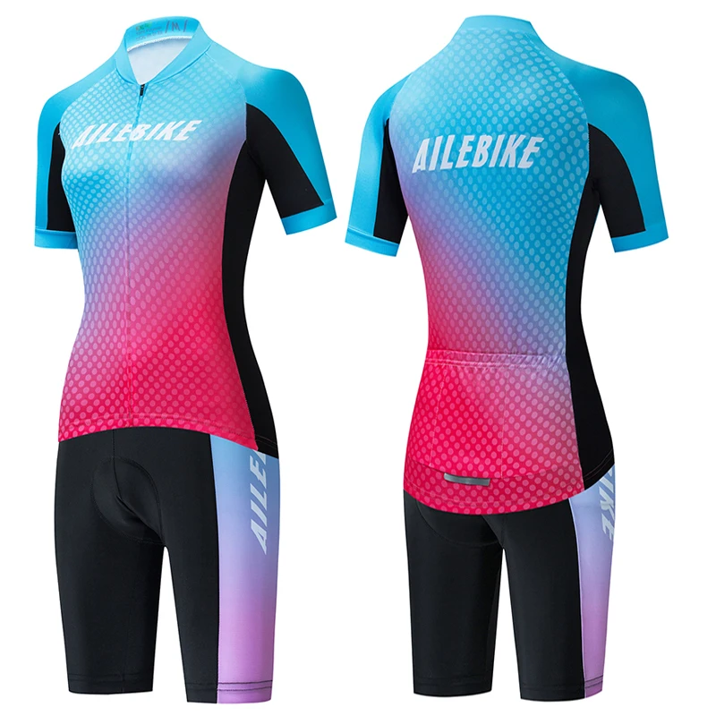

Summer women's mountain bike cycling suit short-sleeved suit breathable and quick-drying road cycling shirts and pants