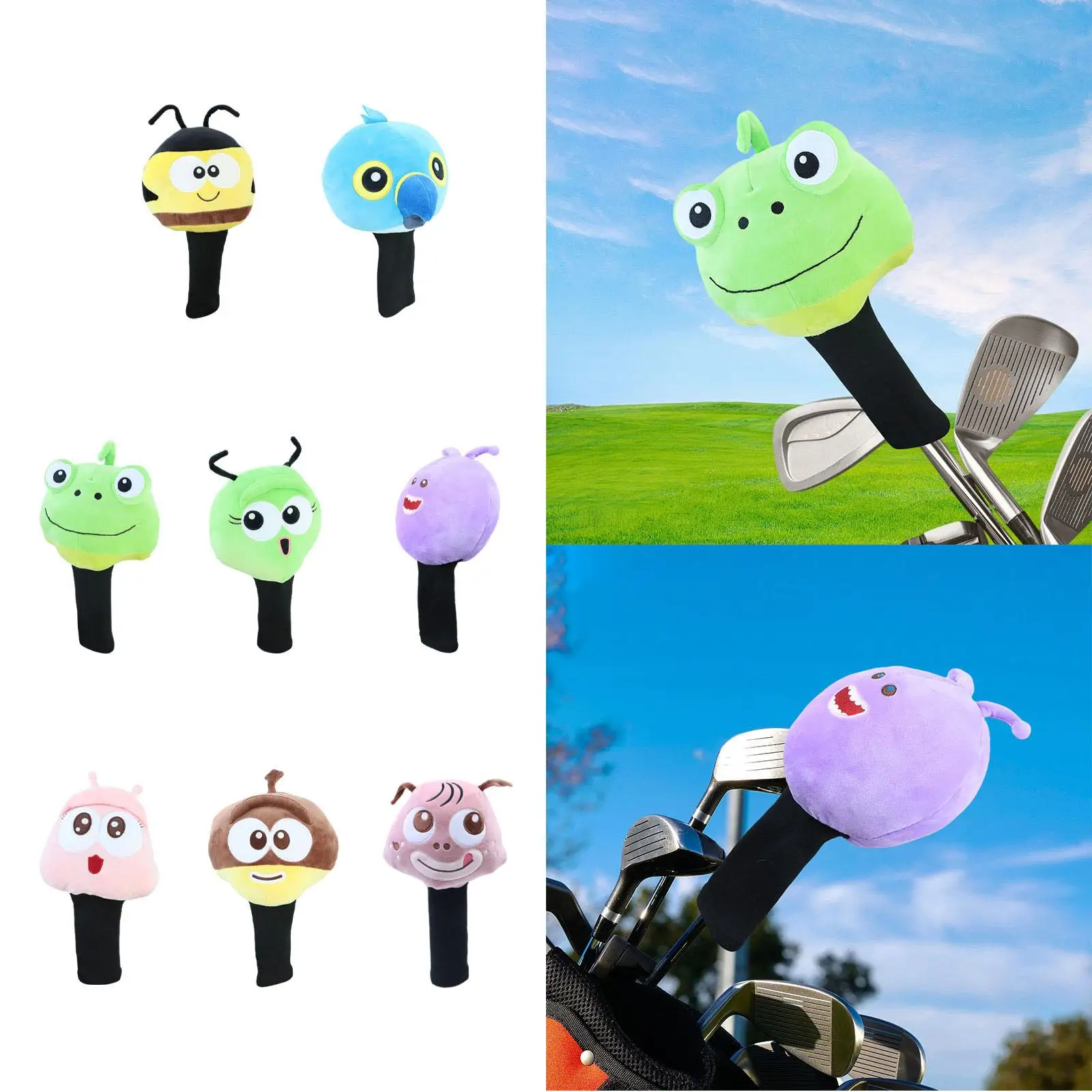 Деревянный головной убор с головой животного для гольфа номер 1 милый защитный