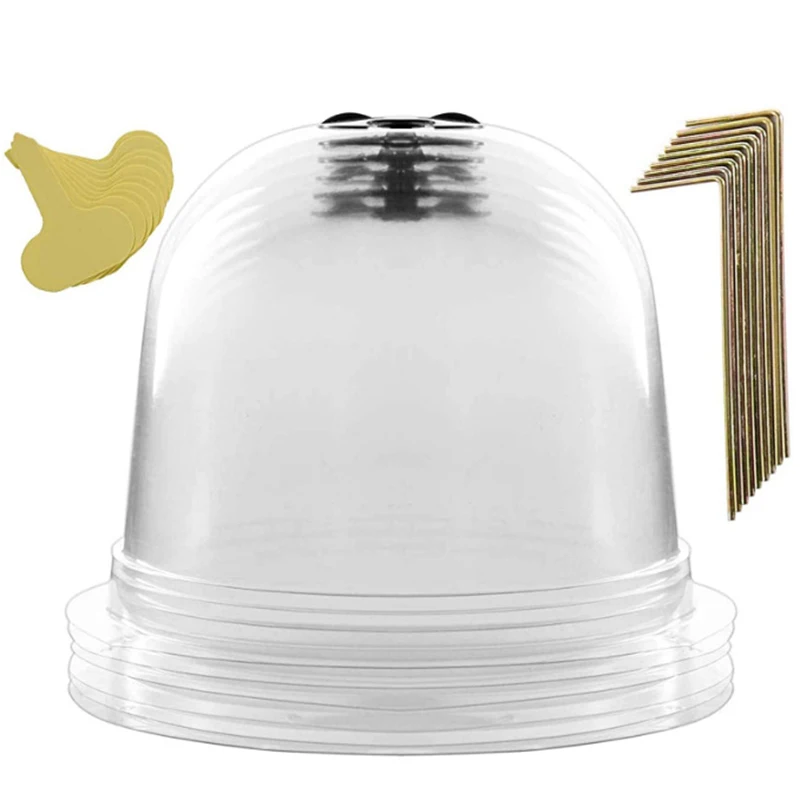 

Reusable Plastic Greenhouse Garden Cloche Dome Plant Covers Frost Guard Freeze Protection