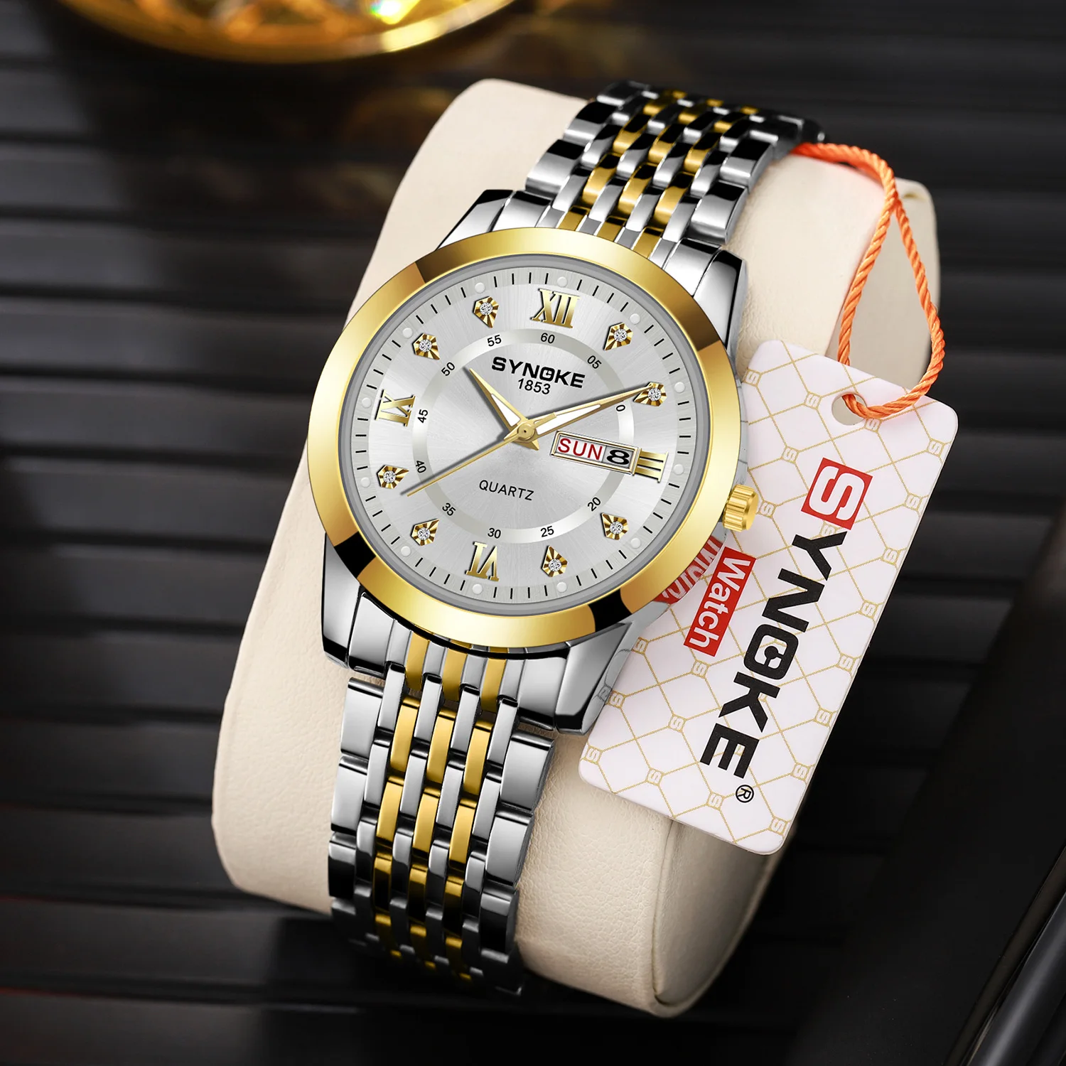 

Business Stainless Steel Men Wristwatch Luxury Large Dial Quartz Watch Men Watches with Calendar Male Clock Relogio Masculino