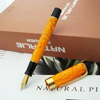 jinhao 100 centennial resin fountain pen ice orange arrow clip iridium effmbent nib with converter office ink pen business