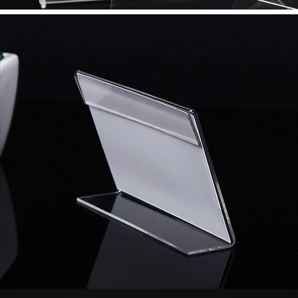 Holder Display Stand Sign Clip Acrylic Stands Paper Photol Name Table Mini Numbermemo Home Organizer Desk Clamps Small Shape