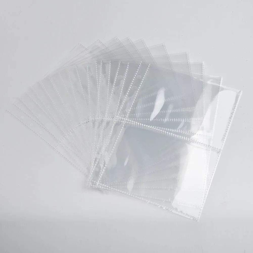 

10pcs A5 Binder Sleeves 1P 2P 4P PVC Portable Photo Album Binder Refill Inner Cards Photocard Jelly Color Name Card