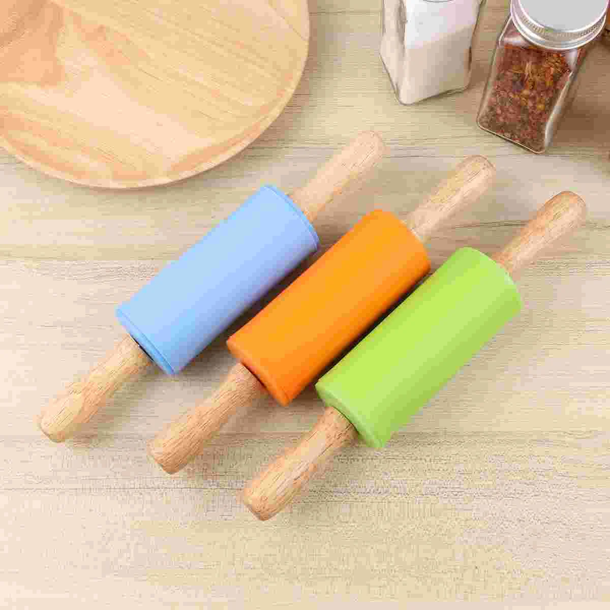 

3 Pcs Pastry Made Rolling Pin Pastry Rolling Pin Nonstick Rolling Pin Roller Stick Pastry Dough Rolling Pin Baking Wooden Handle