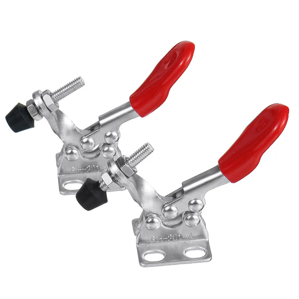 

2Pcs GH-201-A Woodworking Tooling Positioning Quick Release Manual Tool 27kg Clamping Capacity Horizontal Clamping Clamp