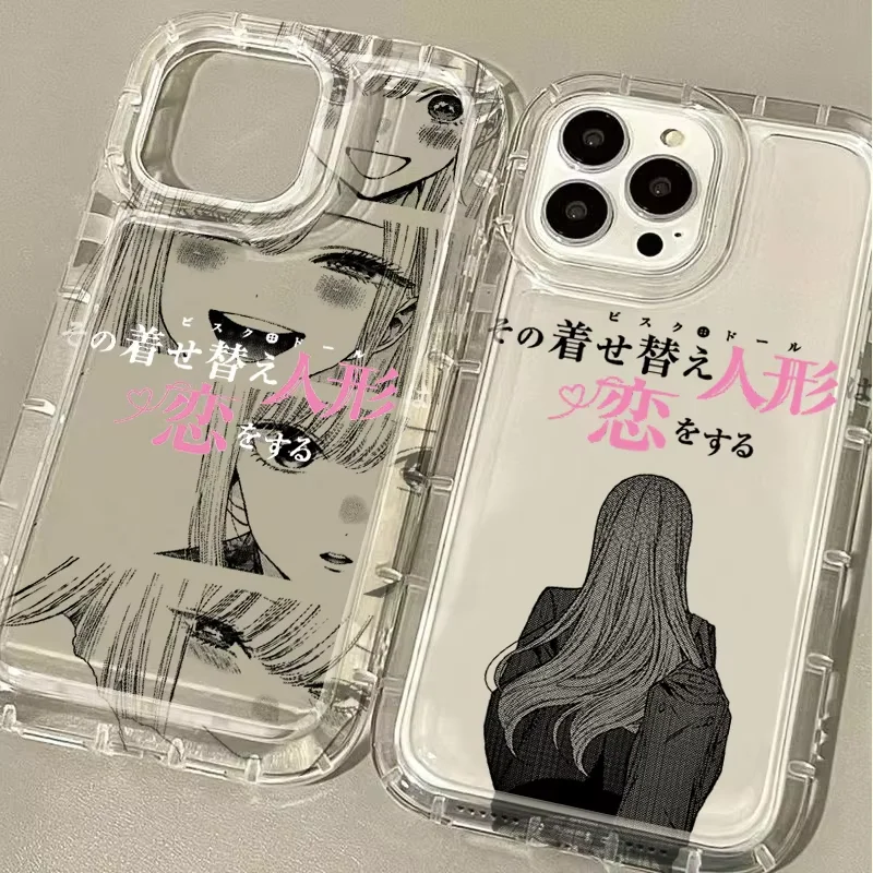 Фото Чехол для телефона My Dress-Up Darling для iPhone 17 Air 16 e 15 14 13 12 11 Pro Max Plus Min SE 2020 2022, амортизатор Marin Kitagawa №3