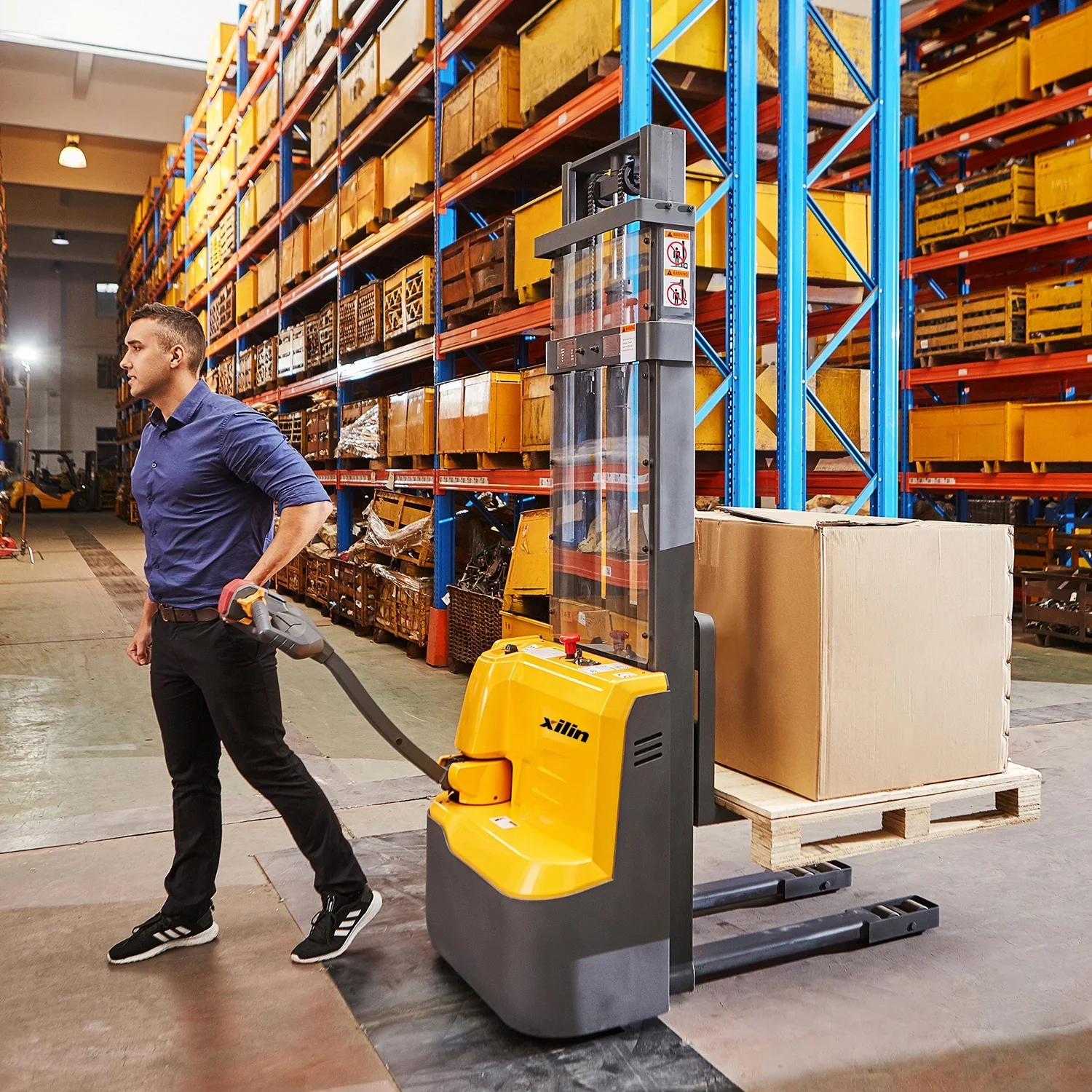 Электрический подъемник Xilin 1000 кг/1200 кг/1500 кг с вилочным погрузчиком Walkie