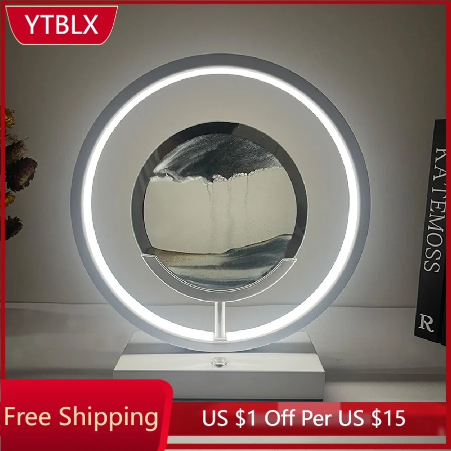 

Creative Quicksand Table Light Ins Bedroom Bedside Romantic Simple Decorative Atmosphere Lamp Net Celebrity Personality Lamp