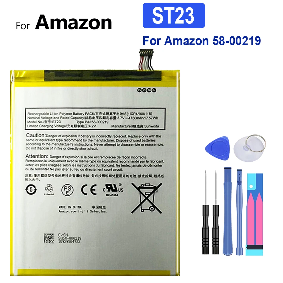 

26S1014 ST23 ST28 S12-T1 Battery For Amazon Kindle Fire HD Gen SX0340T 58-000219 HDX7 C9R6QM Tablet Pad New Phone Bateria