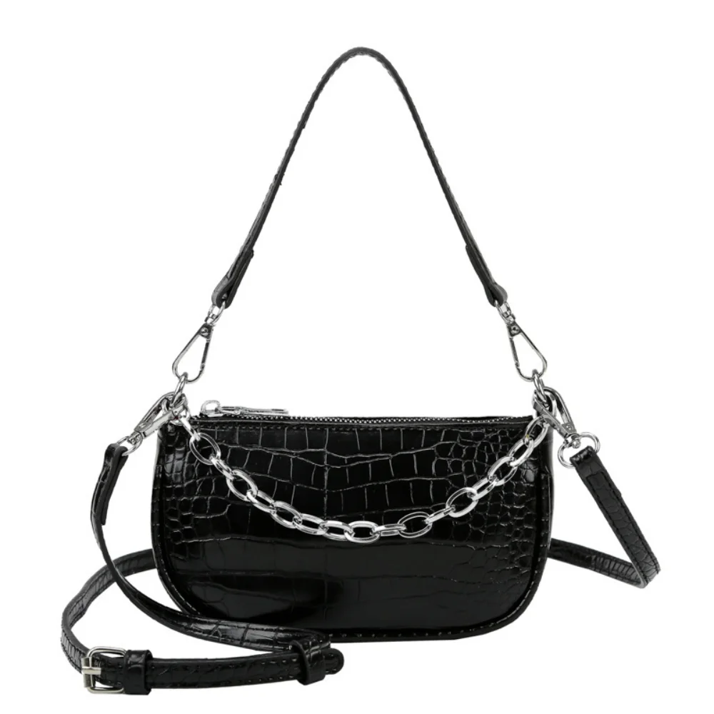 

Fashion Chain Handbags for Women French Niche Design Bag Retro Armpit French Bag Crocodile Pattern Handbag Lady Designer Bag