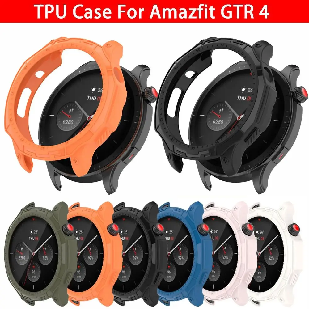 

Screen Protector Case for Amazfit GTR 4 Smartwatch TPU Full Protective Covers Scratched Soft Edge Bumper Shell for Amazfit GTR4