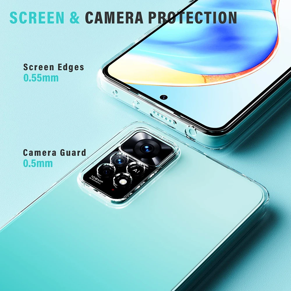 Ультратонкий прозрачный силиконовый мягкий чехол для Xiaomi Redmi Note 11 10 Pro 11S 10S 11T 10A 10C 9