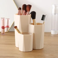 3 lattices cosmetic make up brush storage box table organizer make up tools pen storage makeup nail polish cosmetic holder box