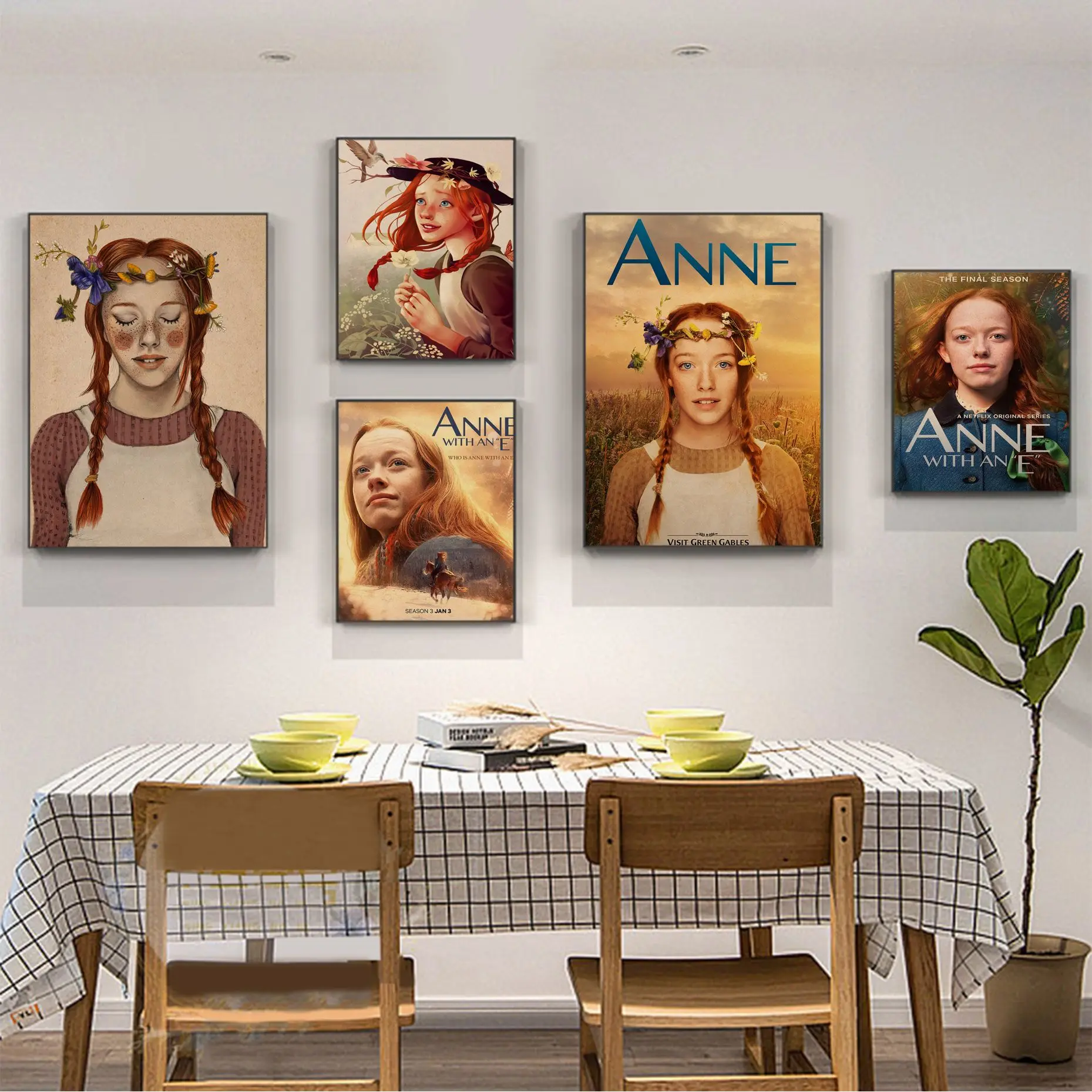 

Anne with an E Classic Movie Posters Wall Art Retro Posters for Home Posters Wall Stickers