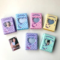 3 inch plaid photo album 40 pockets cartoon pictures storage case card holder sweet star photocard binder mini card collect book