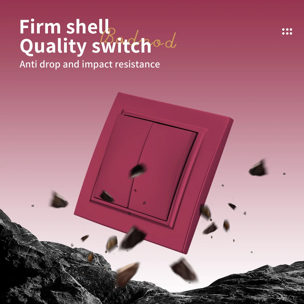 WESA Red Frosted светильник настенный выключатель огнестойкая пластиковая панель