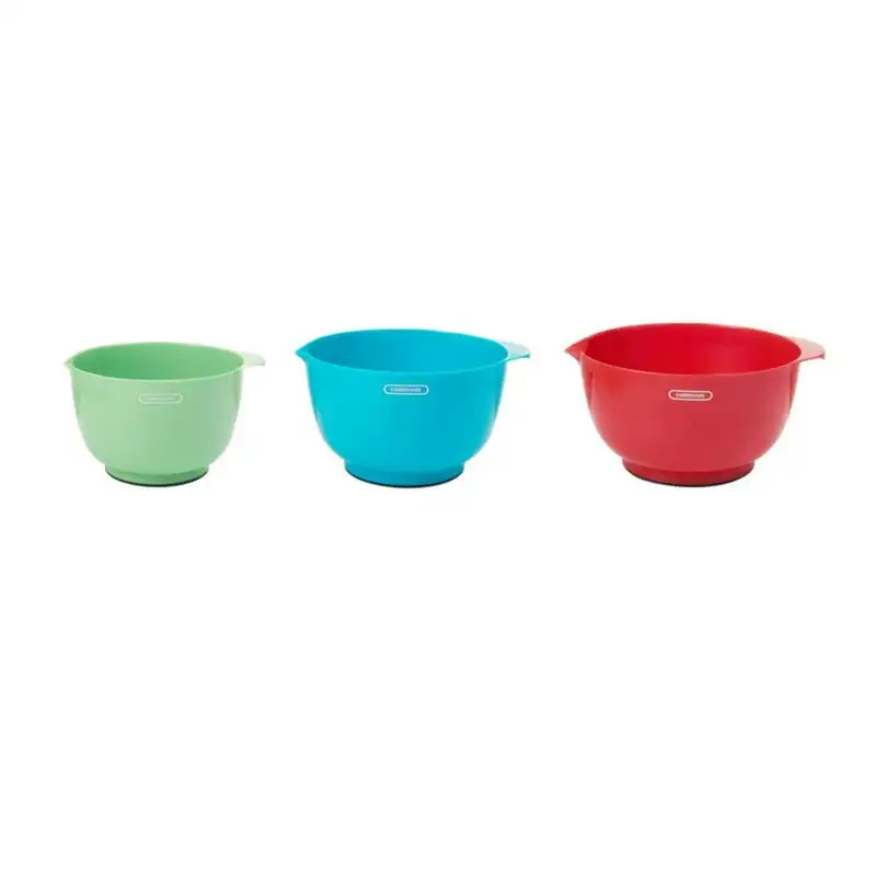 

of 3 Plastic Mixing Bowls in Assorted Colors