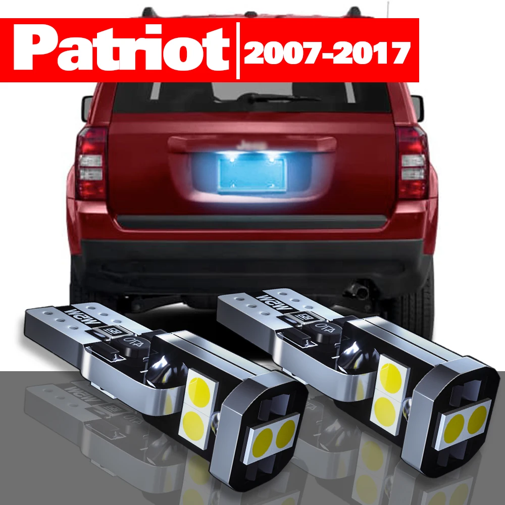 

For Jeep Patriot 2007-2017 Accessories 2pcs LED License Plate Light 2008 2009 2010 2011 2012 2013 2014 2015 2016