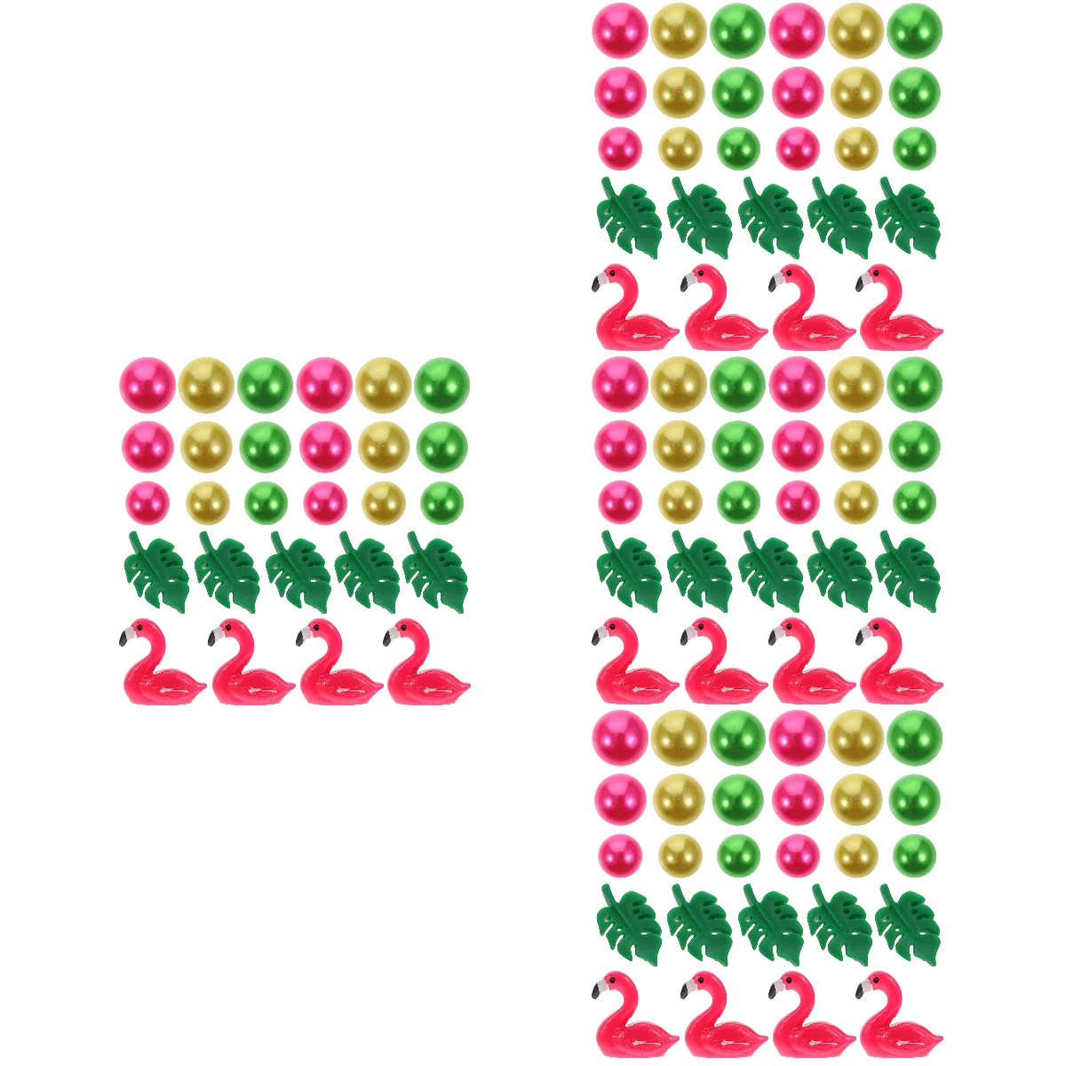 

4 набора гавайской тематики, фламинго, жемчуг, наполнитель, жемчуг, плавающий жемчуг, украшение для стола